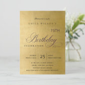 JEDER ALTER EINFACHER ELEGANTER GOLDTYPOGRAFIE BIR EINLADUNG (Stehend Vorderseite)