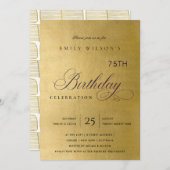 JEDER ALTER EINFACHER ELEGANTER GOLDTYPOGRAFIE BIR EINLADUNG (Vorne/Hinten)