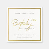 JEDER ALTER EINFACHER ELEGANTER GOLDTYPOGRAFIE BIR SERVIETTE (Vorderseite)