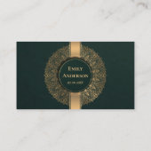 JEDER ALTER GRÜNE GOLD VERZIERT MANDALA 50. GEBURT PLATZKARTE (Rückseite)