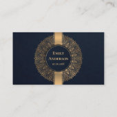 JEDER ALTER NAVY GOLD VERZIERT MANDALA 50. GEBURTS PLATZKARTE (Rückseite)