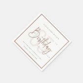 JEDER ALTER ROSE GOLD BLUSH PINK TYPOGRAPHY GEBURT SERVIETTE (Ecke)