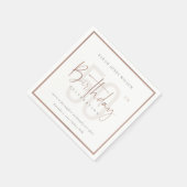 JEDER ALTER ROSE GOLD BLUSH PINK TYPOGRAPHY GEBURT SERVIETTE (Ecke)
