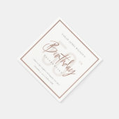JEDER ALTER ROSE GOLD BLUSH PINK TYPOGRAPHY GEBURT SERVIETTE (Ecke)