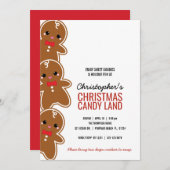 JEDER ALTERSJunge CHRISTMAS GINGERBREAD Kerzen und Einladung (Vorne/Hinten)