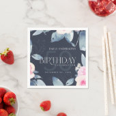 JEDER ALTERSNAVY SOFT BLUSH BLUE FLORAL 50. GEBURT SERVIETTE (Beispiel)