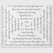 "Jeder Anfang hat einen Anfang" Papier Geschenkpapier (Flach)