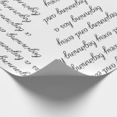 "Jeder Anfang hat einen Anfang" Papier Geschenkpapier (Ecke)