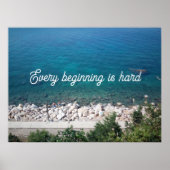 Jeder Anfang ist ein hartes Sprichwort Poster (Vorne)