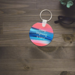 Jeder Anfang ist harter Zitat blaue Korallen Schlü Schlüsselanhänger