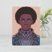Jeder Anlass Afrofuturismus Einladung 5" x 7" (Stehend Vorderseite)