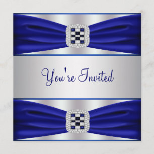 Jeder Anlass Cobalt Blue Party Einladung Template