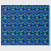 Jeder Anlass Elegant Blue Flame Wrapping Paper Geschenkpapier (Flach)