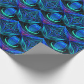 Jeder Anlass Elegant Blue Flame Wrapping Paper Geschenkpapier (Ecke)