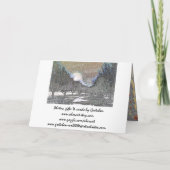 Jeder Anlass Grußkarte-Mond steigt über Bäume auf Karte (Rückseite)