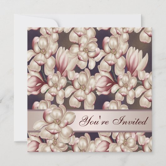 Jeder Anlass Magnolia-Party Einladung-Vorlage Einladung (Vorderseite)