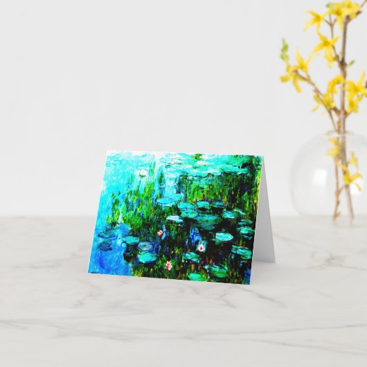Jeder Anlass Monet "Nympheas " Karte (Gelbe Blume)