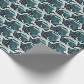 Jeder Anlass Ocean Themed Water Wrapping Paper Geschenkpapier (Ecke)