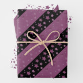 Jeder Anlass Plum Star Print Geschenkwrake Geschenkpapier Set (Beispiel)