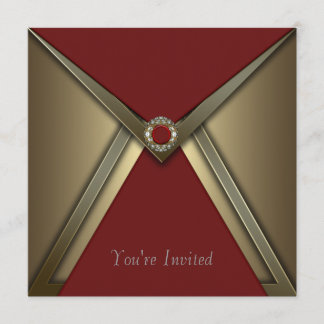 Jeder Anlass Red Gold Einladung Vorlage