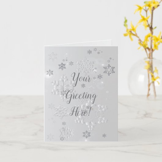 Jeder Anlass Snowflake Card Karte (Gelbe Blume)