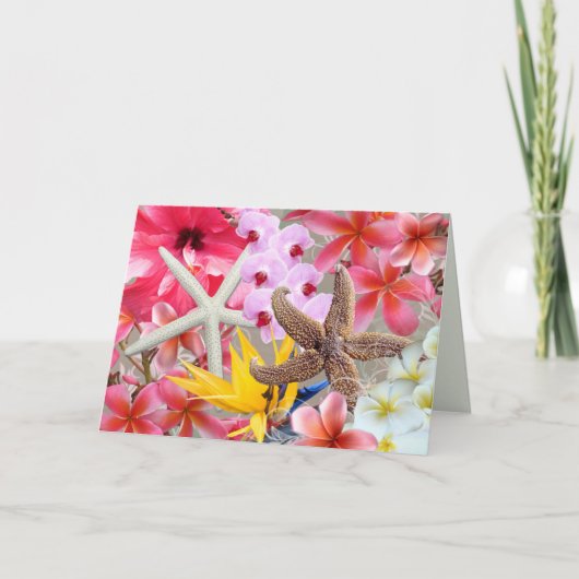Jeder Anlasshawaiische Blumen-und Karte (Vorderseite)