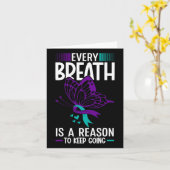 Jeder Atem ist ein Grund für Suizidprävention Awar Karte (Gelbe Blume)