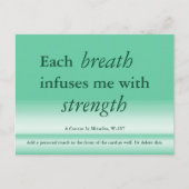 Jeder Atemzug gibt mir einen Kurs in Wunder-Karte Postkarte (Vorderseite)