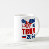 Jeder außer Trump 2024 lustige politische Kaffeetasse (VorderseiteRechts)