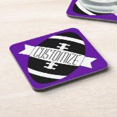 Jeder beliebige Farbfußballname / Textsport Getränkeuntersetzer (Linke Seite)