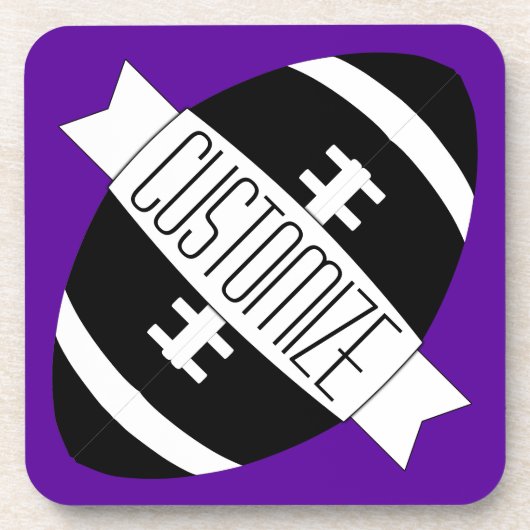 Jeder beliebige Farbfußballname / Textsport Getränkeuntersetzer (Vorderseite)