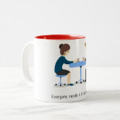 Jeder benötigt eine kleine Therapie - Tasse (Vorderseite Links)