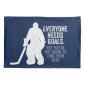 Jeder benötigt Ziele (Hockey) Kissenbezug (Rückseite)