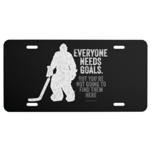 Jeder benötigt Ziele (Hockey) US Nummernschild
