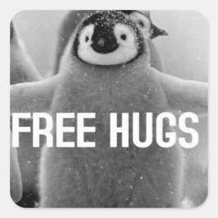 Jeder braucht eine Umarmung Quadratischer Aufkleber