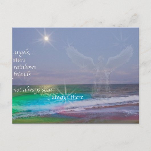 Jeder braucht Freunde und Engel, Postkarte (Vorderseite)