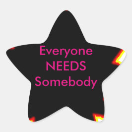 Jeder braucht jemanden Jibney, den MUSEUM Zazzle Stern-Aufkleber