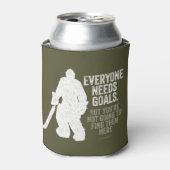 Jeder braucht Ziele (Hockey) Dosenkühler (Kanne Vorderseite)