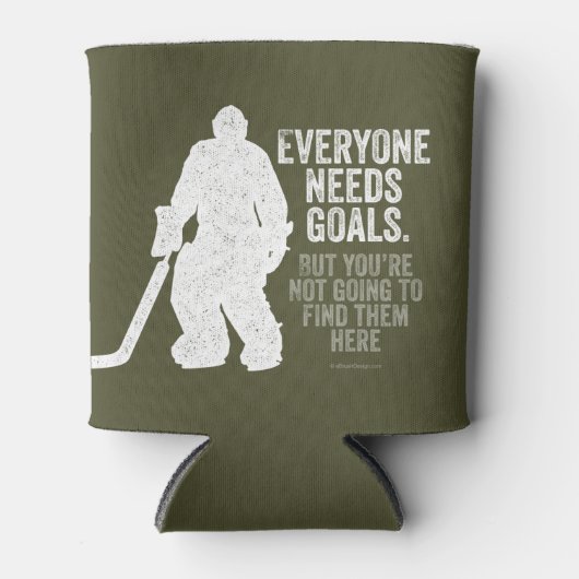 Jeder braucht Ziele (Hockey) Dosenkühler (Vorderseite)