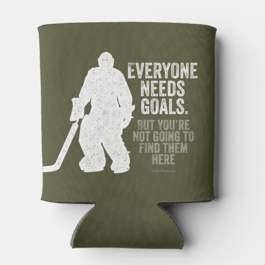 Jeder braucht Ziele (Hockey) Dosenkühler (Rückseite)