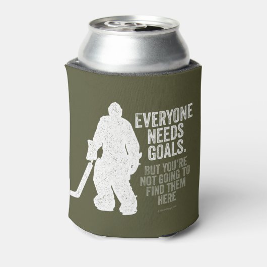 Jeder braucht Ziele (Hockey) Dosenkühler (Kanne Rückseite)