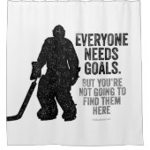 Jeder braucht Ziele (Hockey) Duschvorhang (Vorderseite)
