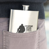 Jeder braucht Ziele (Hockey) Flachmann (Beispiel)