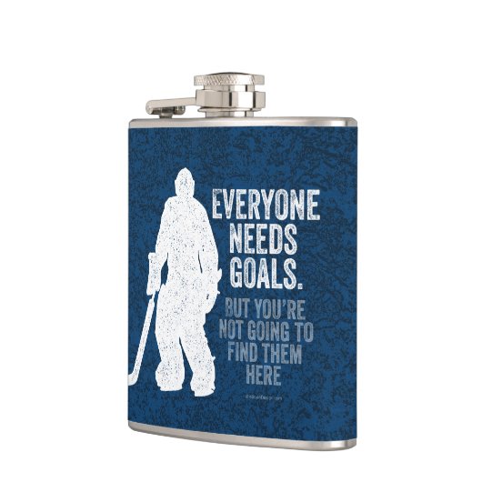 Jeder braucht Ziele (Hockey) Flachmann (Links)