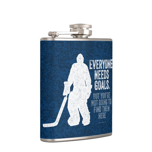 Jeder braucht Ziele (Hockey) Flachmann (Rechts)