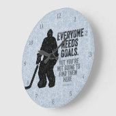 Jeder braucht Ziele (Hockey) Große Wanduhr (Winkel)
