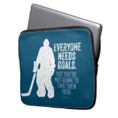 Jeder braucht Ziele (Hockey) Laptopschutzhülle (Vorderseite Links)