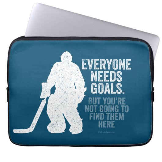 Jeder braucht Ziele (Hockey) Laptopschutzhülle (Vorderseite)