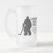 Jeder braucht Ziele (Hockey) Mattglas Bierglas (Links)