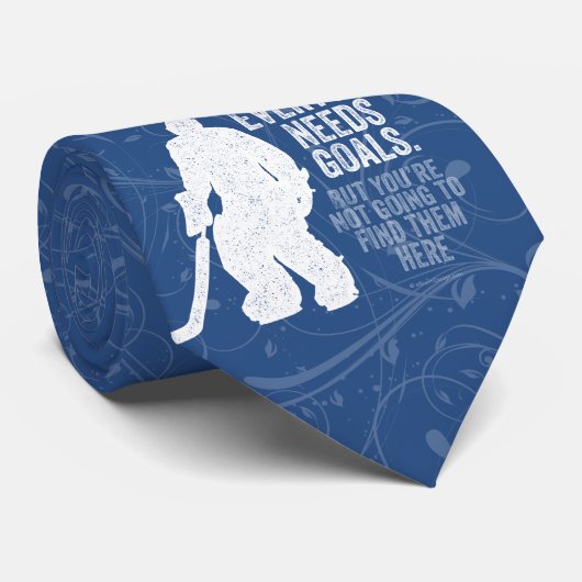 Jeder braucht Ziele (Hockey) Neck Tie Krawatte (Gerollt)